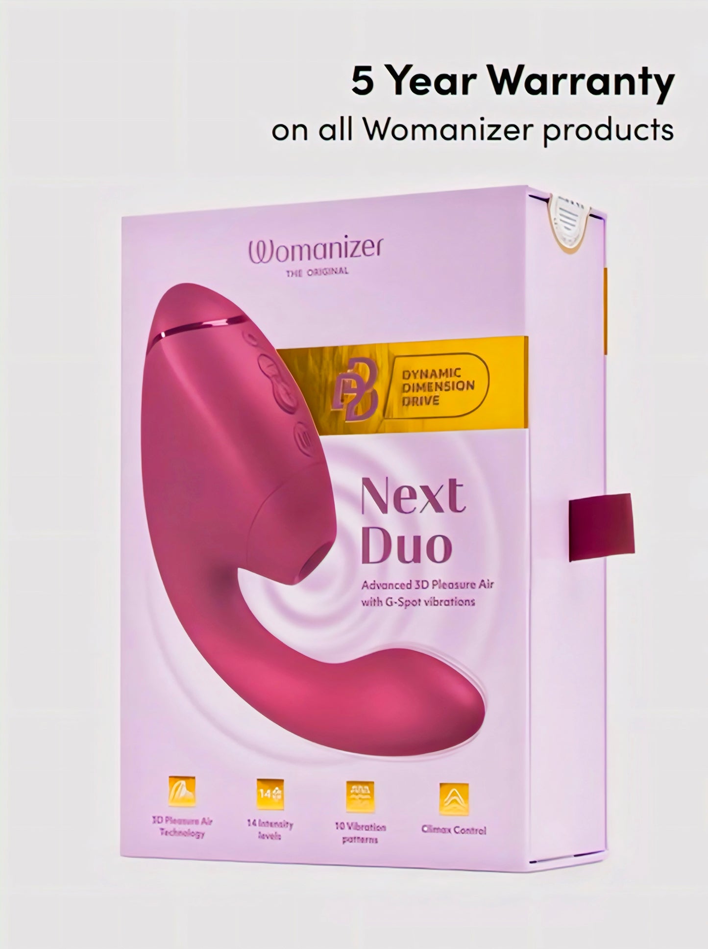 Womanizer Next Duo 3D Pink G-Spot and Clitoral Suction Stimulator
