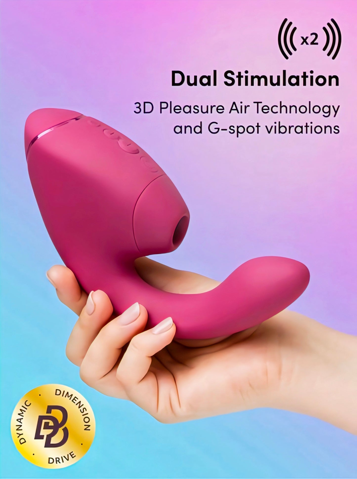 Womanizer Next Duo 3D Pink G-Spot and Clitoral Suction Stimulator